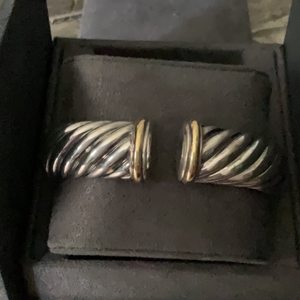 David Yurman Silver and Gold Cable Bracelets